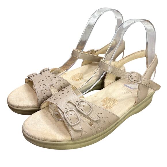 SAS Size 8 Sandals Duo Quarter Strap Narrow Width Tripad Comfort Warm Stone Tan - Picture 1 of 14